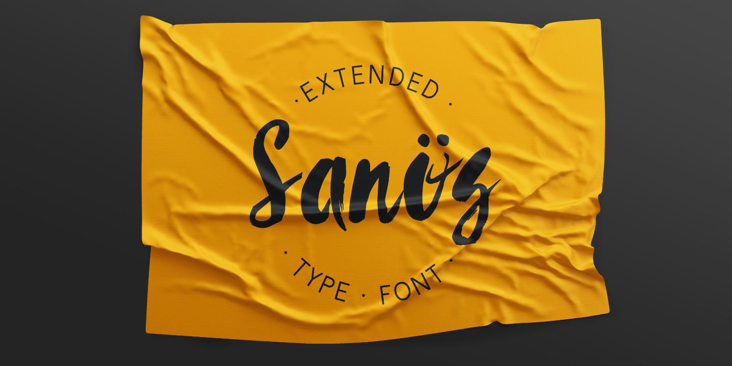 Beispiel einer Sanos Extended-Schriftart